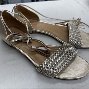 Talbots Tassel Ankle Strap Sandals